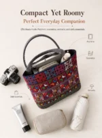 Colorful Ethnic Embroidery Tote Handbag - Image 2