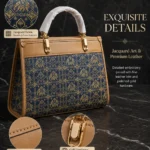 Wanxiang‑Pattern Tote Crossbody Handbag