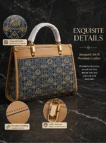 Wanxiang‑Pattern Tote Crossbody Handbag
