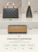 ⁦Wanxiang‑Pattern Tote Crossbody Handbag⁩ - الصورة ⁦3⁩