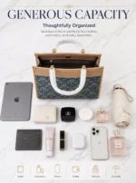 ⁦Wanxiang‑Pattern Tote Crossbody Handbag⁩ - الصورة ⁦4⁩