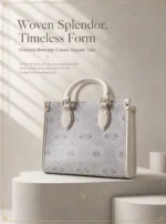 Zhuang Brocade Linghua‑Pattern Square Crossbody Handbag