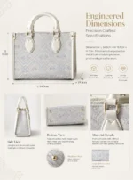 Zhuang Brocade Linghua‑Pattern Square Crossbody Handbag - Gambar 2