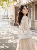Zhuang Brocade Square‑Sheng Hui‑Pattern Tote Crossbody Handbag - Image 4
