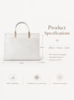 Zhuang Brocade Square‑Sheng Hui‑Pattern Tote Crossbody Handbag - Image 3